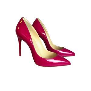 Louboutin Pigalle Follies 100 Patent Leather Heels Ultra Rose | EU 36.5